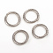 Tarnish Resistant 304 Stainless Steel Jump Ring, Open Jump Rings, Stainless Steel Color, 14x2mm, Inner Diameter: 10mm, 12 Gauge