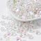 Transparent Acrylic Beads, Heart, Clear AB, 8x8x3mm, Hole: 1.5mm, about 2800pcs/500g