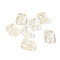 Transparent Spray Painted Glass Beads, Rectangle, Clear, 18x13x5.5mm, Hole: 1.4mm