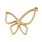 5Pcs 201 Stainless Steel Pendants, Laser Cut, Butterfly Charm, Golden, 17.5x19x1mm, Hole: 1.2mm