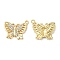 Alloy Rhinestone Pendants, Butterfly Charms, Golden, 16x20x2.5mm, Hole: 1.5mm