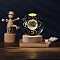 Glass Crystal Ball, with Base Stand Holder, Planet, 50~60mm