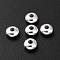Brass Beads, Long-Lasting Plated, Rondelle, 925 Sterling Silver Plated, 6x3mm, Hole: 1.8mm