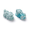 Synthetic Coral Beads, Dyed, Curved, Pi Xiu, Light Cyan, 9.5x18x9.2mm, Hole: 1.2mm