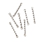 Non-Tarnish 304 Stainless Steel Connector Charms, Twisted Bar, Stainless Steel Color, 20x2x1.2mm, Hole: 1mm