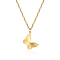 Stainless Steel Butterfly Pendant Necklace for Women's Daily Wear