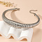 Chunky Alloy Snake Chain Choker Necklaces for Women, Platinum, 17.32 inch(44cm)