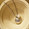 Summer Ocean Round White Shell Pearl Stainless Steel Shell Shaped Pendant Necklaces for Women, Stainless Steel Color, 16.54 inch(42cm)