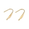 304 Stainless Steel Ear Wire Accessory, U-Shape, Real 18K Gold Plated, 20x4.5x10mm, Hole: 1.2mm, Pin: 0.5x1mm