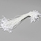 Polyester Snap Lock Hang Tag String, Loop Fastener Hook Ties, White, 20x0.28cm
