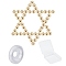400Pcs DIY Electroplate Non-magnetic Synthetic Hematite Stretch Bracelets Making Kits, Including Round Beads and Elastic Thread, Golden Plated, 4mm, Hole: 1mm