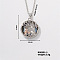 Shiny Gradient Crystal Tree Pendant Necklace with Full Drilling Portrait, 15.75 inch(40cm)