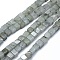Natural Labradorite Beads Strands, Cube, 3~4.5x3~4.5x3~5mm, Hole: 0.8~1mm, about 89~97pcs/strand, 15.1~15.5 inch(38.5~39.5cm)