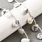Natural White African Opal Beads Strands, Teardrop, Top Drilled, with Tube Beads, 14~14.5x10~11x5~6mm, Hole: 1.2mm, about 24pcs/strand, 15.75''(40cm)