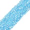 Electroplate Glass Beads Strands, AB Color Plated, Faceted, Rondelle, Deep Sky Blue, 2.9~3.3x2mm, Hole: 0.8mm, about 144~150pcs/strand, 35~37cm