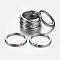Tarnish Resistant 304 Stainless Steel Keychain Clasps, Split Key Rings, Stainless Steel Color, 25x2.7~2.8mm