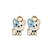 304 Stainless Steel Enamel Charms, Ion Plating(IP), Dog Charm, Real 18K Gold Plated, 12.5x8x1mm, Hole: 2.5mm