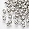 CCB Plastic Charms, Round, Platinum, 6.5x4mm, Hole: 1mm, about 1079pcs/50g