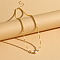 Glass Pearl Pendant Simple Luxury Necklaces for Women, Stainless Steel End Chains, Real 18K Gold Plated, White, 16.14 inch(41cm)