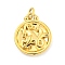 304 Stainless Steel Pendants Rhinestone Settings, Round with Constellations, Capricorn, 20.5x17x3.5mm, Hole: 3.5x2mm, Fit for 0.9mm Rhinestone