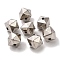 CCB Plastic Beads, Cube, Platinum, 13.7x13.7x12.7mm, Hole: 2.4mm