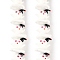 Handmade Lampwork Beads Strands, Ghost, White, 21x22x21mm, Hole: 2mm, about 25pcs/strand, 18.58''(47.2cm)