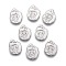 304 Stainless Steel Cabochons, Filling Material for Epoxy Resin Craft Art, Laser Cut, Cartoon, Stainless Steel Color, 9x7x1mm