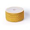 Polyester Braided Cord, Gold, 3mm, about 12.02~13.12 yards(11~12m)/roll