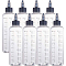 BENECREAT 8 Pack 230ml Transparent Plastic Dispensing Bottle with Twist Cap and Graduated Measurement for Liquids, Inks, Oils, Arts and Crafts