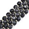 Natural Larvikite Beads Strands, with Seed Beads, Faceted Bicone Barrel Drum, 7~8x7~8mm, Hole: 1mm, about 35~38pcs/strand, 13.82 inch~14.84 inch(35.1~37.7cm)
