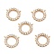 Brass Micro Pave Cubic Zirconia Pendants, Long-Lasting Plated, Cadmium Free & Lead Free, Ring, Real 18K Gold Plated, 16x15.5x2.5mm, Hole: 0.8mm