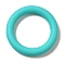 Silicone Beads, Ring, Dark Turquoise, 65x10mm, Hole: 3mm