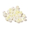 Opaque Acrylic Beads, Gradient Colorful, Round , Champagne Yellow, 6mm, Hole: 1.8mm, about 5000pcs/500g