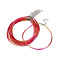 Faceted Rondelle Glass Beaded Necklace for Women, with Alloy Clasps, Colorful, 16.14 inch(41cm), 3mm