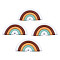 Handmade Polymer Clay Cabochons, Half Round/Semi Circle, White, 21.5x41.5~43x3.5~4mm