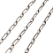 304 Stainless Steel Oval Link Chains, Unwelded, Stainless Steel Color, 14x6.5x1.3mm