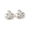 Alloy Pendants, Pumpkin, Cadmium Free & Lead Free, Rack Plating, Halloween Theme, Platinum, 19x19x3.5mm, Hole: 1.2mm