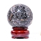 Natural Gemstone Sphere Ornament, Crystal Healing Ball Display Decorations with Base, for Home Decoration, 50mm