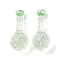 Dummy Bottle Transparent Resin Cabochon, with Sequins, Lawn Green, 34.5x15mm