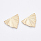 Smooth Surface Iron Pendants, Cadmium Free & Lead Free, Triangle, Matte Gold Color, 22x28x2mm, Hole: 1.4mm
