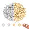 UNICRAFTALE About 200pcs 2 Colors Heart Charms 201/304 Stainless Steel Heart Pendants 1/1.2mm Small Hole Heart Charms for DIY Necklace Bracelet Earring Jewelry Making