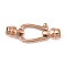 Ion Plating(IP) 304 Stainless Steel Cord Locks, Polished, Rose Gold, 35x13x7.5mm, Hole: 5mm