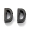 304 Stainless Steel Charms, Alphabet, Electrophoresis Black, Letter.D, 8x5x3mm, Hole: 1.8mm