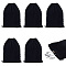 Velvet Drawstring Bags, Rectangle Gift Pouch, Black, 39.5x30cm