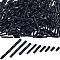 1800Pcs 9 Style Glass Twisted Bugle Beads, Black, 4.5~26x2mm, Hole: 0.5~1mm, 200Pcs/style