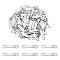 100PCS 201 Stainless Steel Connector Charms, Wavy Rectangle Links, Stainless Steel Color, 34x6x1.4mm, Hole: 4x3mm