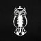 Non-Tarnish 201 Stainless Steel Pendants, Laser Cut, Hollow, Owl, Stainless Steel Color, 40x17.5x1mm, Hole: 1.6mm