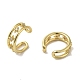 Серьги-каффы из латуни с микропаве из кубического циркония EJEW-R162-48G-2
