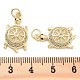 Подвески из латуни с прозрачным фианитом KK-U009-12G-G-3