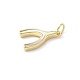 Подвески в виде косточки из натуральной ракушки из латуни KK-L239-005G-2